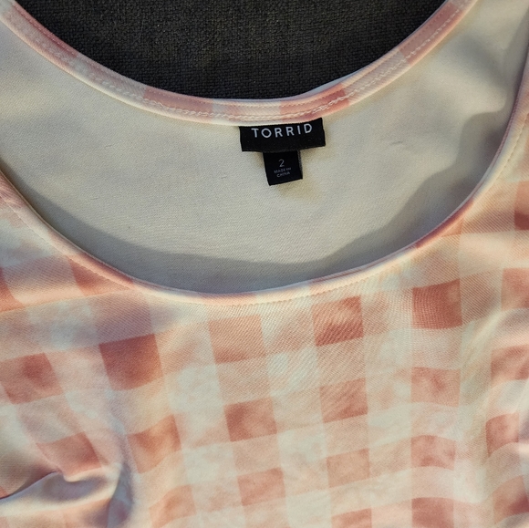 Torrid Pink Plaid Mini Scuba Set Size 2x - Picture 8 of 9
